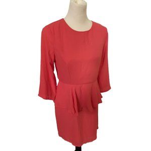 Hot pink peplum dress